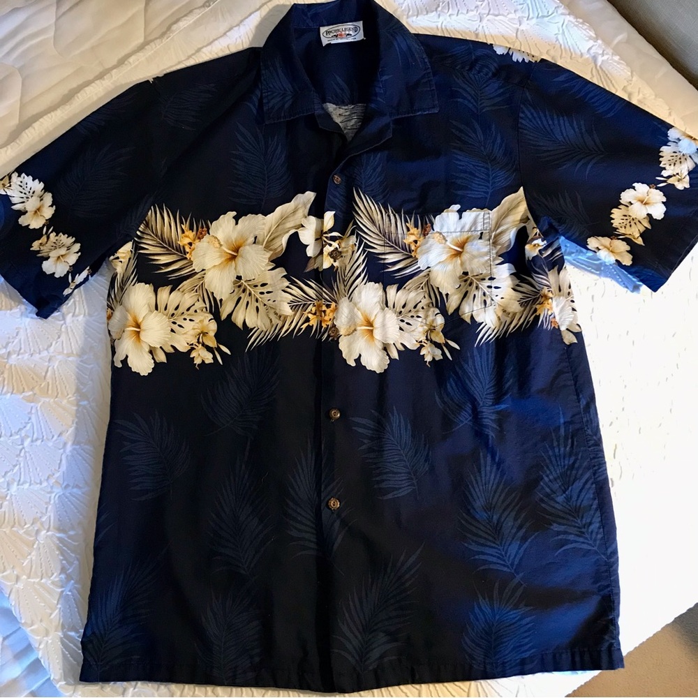 Hawaiian Pacific Legend Men Button Down Shirt Size Large